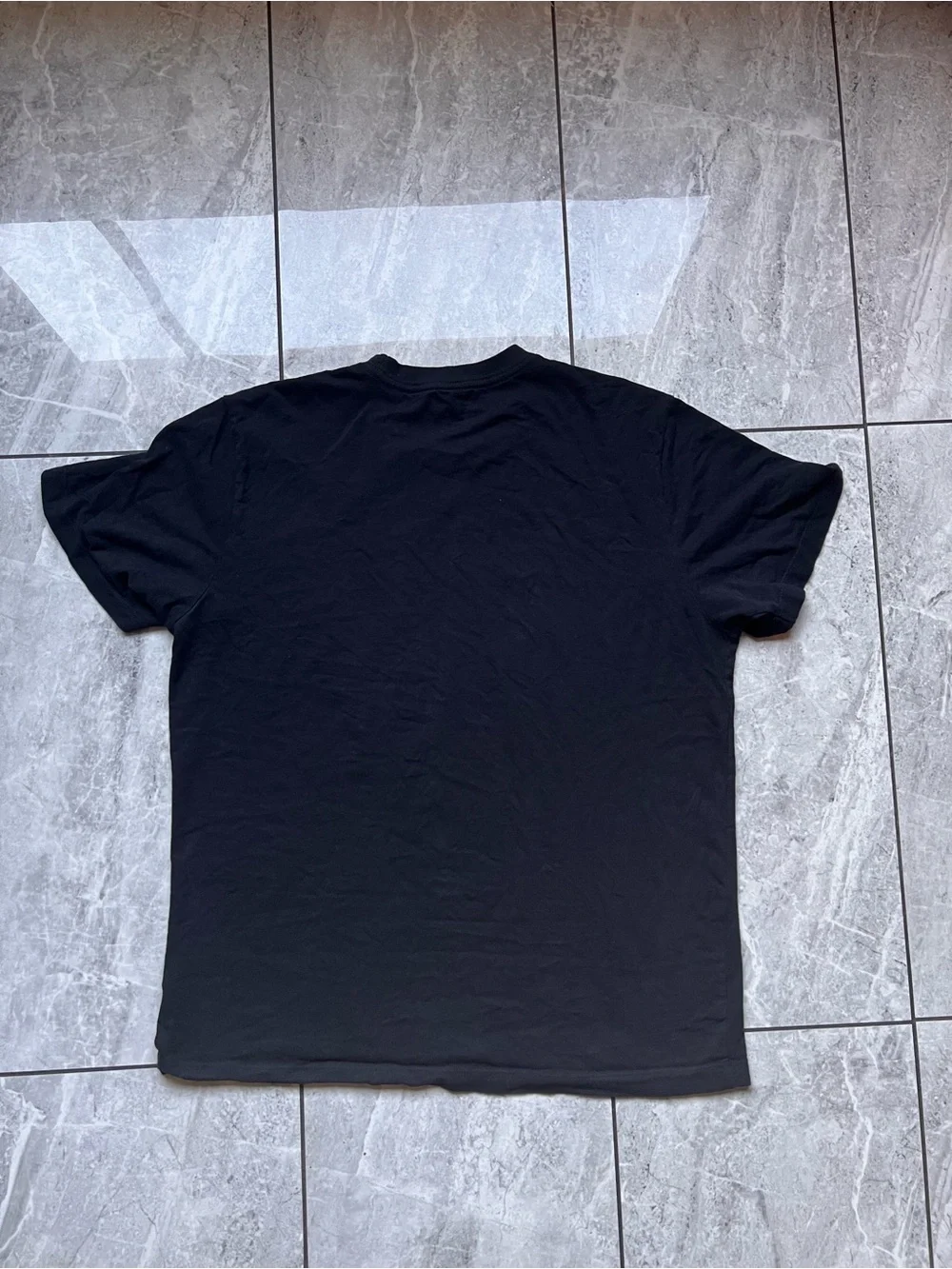 True Religion Mens XL Black Graphic T-Shirt Camo Horseshoe Guitar Logo Cotton